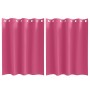 Cortinas con cortinas 2 pcs Rosa brillante Poliéster
