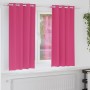 Cortinas con cortinas 2 pcs Rosa brillante 175x140cm Poliéster