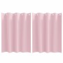 Cortinas con cortinas 2 pcs Rosa bebé Poliéster