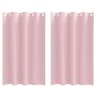 Cortinas con cortinas 2 pcs Rosa bebé Poliéster