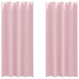 Cortinas con cortinas 2 pcs Rosa bebé Poliéster