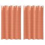 Cortinas con cortinas 2 pcs Terracota Poliéster
