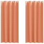Cortinas con cortinas 2 pcs Terracota Poliéster