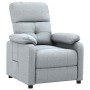 Sillón reclinable de tela gris claro
