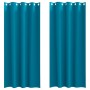 Cortinas con cortinas 2 pcs Tuquesa 245x140cm Poliéster