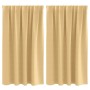 Cortinas con cortinas 2 pcs Beige Poliéster