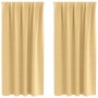 Cortinas con cortinas 2 pcs Beige Poliéster