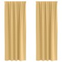 Cortinas con cortinas 2 pcs Beige Poliéster