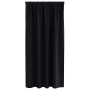 Cortinas con cortinas 2 pcs Negro Poliéster