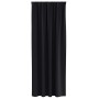 Cortinas con cortinas 2 pcs Negro Poliéster