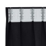 Cortinas con cortinas 2 pcs Negro 260x140cm Poliéster