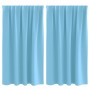 Cortinas con cortinas 2 pcs Azul claro Poliéster
