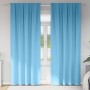 Cortinas con cortinas 2 pcs Azul claro Poliéster