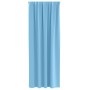 Cortinas con cortinas 2 pcs Azul claro 245x140cm Poliéster