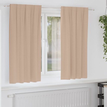 Cortinas con cortinas 2 pcs Taupé Poliéster