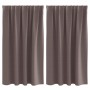 Cortinas con cortinas 2 pcs Marrón oscuro Poliéster