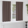 Cortinas con cortinas 2 pcs Marrón oscuro Poliéster