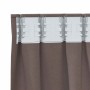 Cortinas con cortinas 2 pcs Marrón oscuro Poliéster