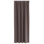 Cortinas con cortinas 2 pcs Marrón oscuro 245x140cm Poliéster