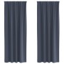 Cortinas con cortinas 2 pcs Antracita 245 x 140 cm Poliéster