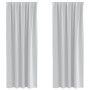 Cortinas con cortinas 2 pcs Gris pálido 260x140cm Poliéster