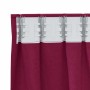 Cortinas con cortinas 2 pcs Rojo vino tinto 175x140cm Poliéster