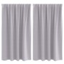 Cortinas con cortinas 2 pcs Gris metálico Poliéster