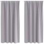 Cortinas con cortinas 2 pcs Gris metálico Poliéster