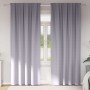 Cortinas con cortinas 2 pcs Gris metálico Poliéster