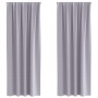 Cortinas con cortinas 2 pcs Gris metálico Poliéster
