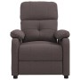 Sillón reclinable de tela marrón oscuro