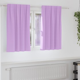 Cortinas con cortinas 2 pcs Morado Poliéster Cortinas con cortinas 2 pcs Morado Poliéster