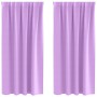 Cortinas con cortinas 2 pcs Morado Poliéster