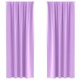 Cortinas con cortinas 2 pcs Morado Poliéster