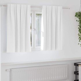 Cortinas con cortinas 2 pcs Brillante Poliéster Cortinas con cortinas 2 pcs Brillante Poliéster