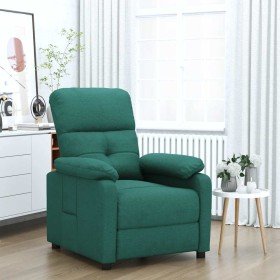 Sillón reclinable de tela verde oscuro en Sillones | Comprar online en Foro24