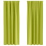 Cortinas con cortinas 2 pcs Verde manzana 245x140cm Poliéster