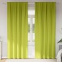 Cortinas con cortinas 2 pcs Verde manzana 260x140cm Poliéster