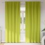 Cortinas Opacas con Anillas 2 pcs Verde 260 x 140 cm Poliéster en Cortinas y visillos | Comprar online en Foro24