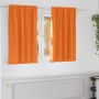 Cortinas con cortinas 2 pcs Naranja brillante Poliéster