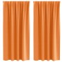 Cortinas con cortinas 2 pcs Naranja 175x140cm Poliéster