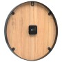Reloj de pared de hierro y madera de ingeniería marrón Ø39 cm