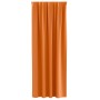 Cortinas con cortinas 2 pcs Naranja brillante Poliéster