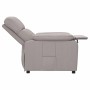 Sillón reclinable de tela gris taupe