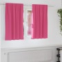 Cortinas con cortinas 2 pcs Rosa brillante Poliéster
