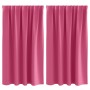 Cortinas con cortinas 2 pcs Rosa brillante Poliéster