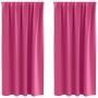 Cortinas con cortinas 2 pcs Rosa brillante Poliéster