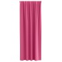 Cortinas con cortinas 2 pcs Rosa brillante 225x140cm Poliéster