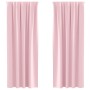 Cortinas con cortinas 2 pcs Rosa bebé Poliéster