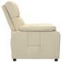 Sillón reclinable de tela crema